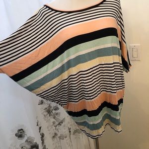 a.gain Tops - Stripe bat sleeve top a.gain Tops - Stripe bat sleeve top